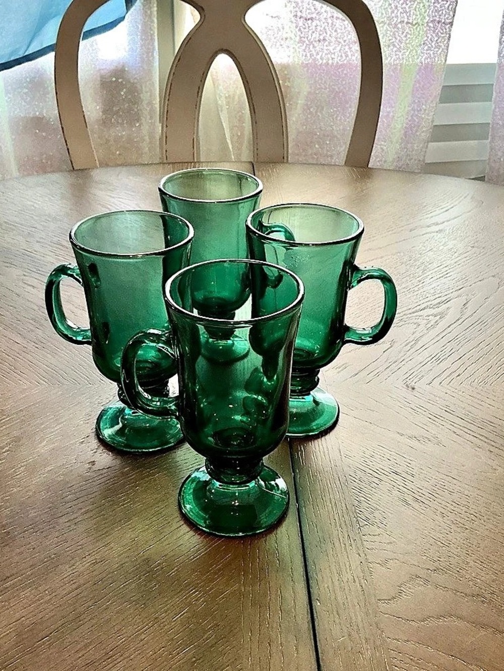 Godinger Claro Green Footed Coffee Mug Set of 4